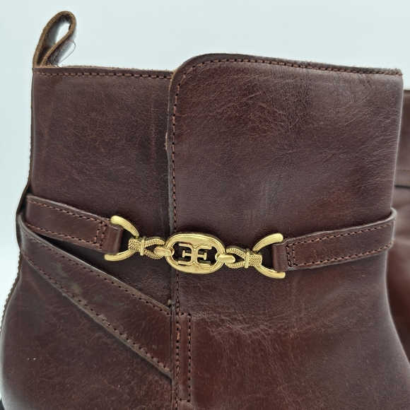 Sam Edelman Brawley Ankle Booties, Deep Pecan Leather, Women's Size 10 - Picture 2 of 16